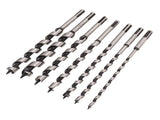 Auger Drill Bit Set, 7 Piece Set Auger Bit Set Hardened Alloy Steel Ship Auger Bit Creates Deep V1369-AZ3-W-07562