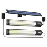Solar Powered LED Motion Sensor Wall Light, Black, 2000LM, IP65, 3 Modes V178-59173