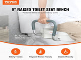 Raised Toilet Seat, 5" Height Raised, 350 lbs Weight Capacity, for Round and Elongated Toilet, Twist V952-XNSDSJGMTZDD2MQ2TV0