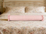 Supportive Bolster Pillow, Striped Neck Roll Pillow, Ruffled Edges for Neck and Lumbar, Ideal for V1192-AZ-W-24435