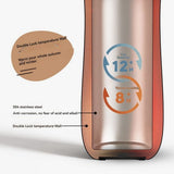 Portable French Press Travel Coffee Maker Double Walled Stainles Steel Vacuum Insulated Coffee V1369-AZ3-W-11476