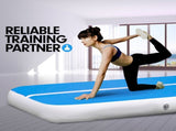 Powertrain 4m Airtrack Tumbling Mat Gymnastics Exercise Air Track with Pump IFM-0401-BUWH-IFP
