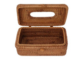 Rectangular Rattan Tissue Box Cover Rattan Woven Tissue Box Holder for Bathroom Organizer Countertop V1294-YM0706-3117230158211