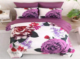 Magenta Purple Rose Garden Comforter Quilted Doona Set V745-AB011146AJ3