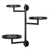 Rotating Window Wall Plant Holder 3 Tiered Metal Floating Shelf for Flower Pots Presents Home V1294-YM0901-3115250103311