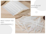 Hot Glue Sticks White Strong Adhesive for Office Use and DIY Crafts 100Pcs V1366-AZ2-W-12206