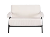 Artiss Compressed Armchair White Corduroy Accent Chair for Small Space UPHO-C-ARM01-COM-WH