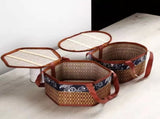 Wicker Basket with Lid,Wicker Picnic Basket with Double Handles,Woven Picnic Storage Rattan Wicker V1189-LWWAL-20260401-06212