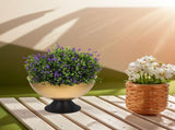 Plated Gold Flower Vase Iron Pot with Wide Mouth for Elegant Table Centerpieces V1192-AZ-W-27576