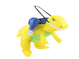 Yellow Dinosaur Inflatable Costume Half Body Model Weird Dinosaur Shape Inflatable Costume Middle V1294-YM0703-3115230046312