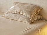 Linen Cotton Pillowcase Pair with Tie Closure Floral Pillow Covers 48x74cm V888-ELOSUNG54962-2