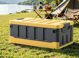 Gardeon Collapsible Outdoor Storage Box 60L Stackable Folding Camping Organizer Yellow OSB-60L-STR-YE