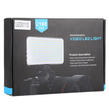 Pocket Led Studio Light For Vlogging & Photography - 180 Leds Oled Display Cold Shoe Mount - Canon / PRL-4190ACD