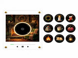 Magnetic Vinyl Player for Fridge, NFC Magnetic Player with Rotating Vinyl Record, Night Light, V1192-AZ-W-34218