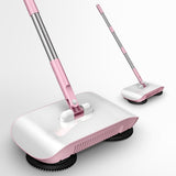 Manual Floor Sweeper 3-in-1 Dry Sweep & Wet Mop 12.99x6.41 Inch Stainless Steel Handle V1192-AZ-W-18672
