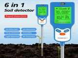 6-in-1 Soil Tester Multi-Function Digital Soil PH Large Screen Digital Display Test Value PH V1369-AZ3-W-11436