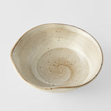 Bowl Organic 22.5cm Spiral Sand Glaze V637-C2925