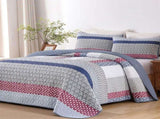 Red Patchwork Boho Mosaic Bedspread Coverlet 3 Piece Set V745-AC081580Q13U