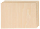 5Pcs Unfinished Sheets 3Mm Smooth Wooden Plates for DIY Decoration V1369-AZ3-W-10515