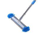 Swimming Pool Brush with Pole Round Scrub Brushes Pool Wall Tile Brush for Home Hotel Blue V1294-YM0901-3111260006011
