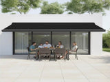 5.5m x 3.0m Retractable Folding Arm Awning Heavy Duty Full Cassette Motorised V63-842621