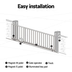 LockMaster Electric Sliding Gate Opener 800KG Keypad 4M GO-SGO-DSR800-SV-172-RX2