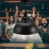 E27 Metal Chandeliers Hanging Ceiling Light Pendant Lamp Shade Fixture Black V1294-YM0901-ZM01710-01