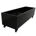 Black Metal Versatility Planter Medium with Wheels V77-10187880