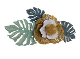Iron Flower Wall Hanging Blue Modern Beautiful Metal Floral Wall Art Decor for Living Room Bedroom V1294-YM0706-3115230081211
