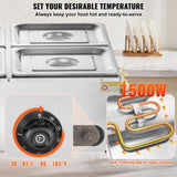 Commercial Electric Food Warmer Countertop Buffet 4*8Qt Pan Bain Marie V952-SYSPBWQPTK41SB7R9V3