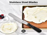 Icing Spatula, Stainless Steel Angled Cake Decorating Frosting Spatula Set of 3 , and V1258-DP02-C-372