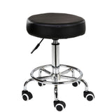 Salon Chair Bar Swivel Stool Office Roller Wheels Portable Height Adjust Leather BS8401 V255-8401-BK