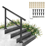 Handrail Outdoor Stairs 47.6 X 35.2 Inch Outdoor Handrail Outdoor Stair Railing Adjustable from 0 to V952-LZLTFSDHGLZHSKD01V0