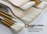 Pottery Brushes for Glazing,15 Pcs Ceramic Brushes Set Wool Bamboon Brushes for Pottery Acrylic V1369-AZ3-W-11830