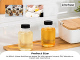 Kitchee 12x 60ml Small Glass Bottles Lids Funnels Brush Labels Pen V238-SUPDZ-41201377476688