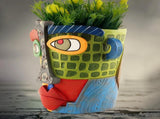 Abstract Face Planter Pot - Artistic Resin Decor for Succulents & Plants V888-ELOSUNG26218