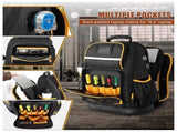 Heavy Duty Professional Tool Backpack - 18 Inch Large Capacity - Waterproof Solid Rubber Base, V888-ELOSUNG18539
