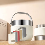304 Stainless Steel Vacuum Insulated Lunch Box with Leak-Proof Lid Portable Thermal Food Jar, V1232-BWH-001