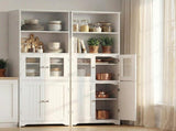 Artiss 2x Buffet Sideboard Cabinet Pantry Kitchen Bathroom Storage Cupboard FUR-U-SID160-WH-ABX2