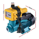 Giantz Peripheral Water Pump Garden Boiler Car Wash Electric Irrigation QB60 Yellow PUMP-QB60-IT-BU-YEL