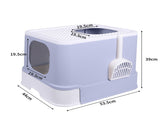 PaWz Cat Litter Box Fully Enclosed Toilet Purple PT1016-PR