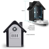 Wall Mounted Security Key Safe Box Adjustable 4 Digit Combinations Lock for Home V1369-AZ3-W-21151