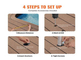 Pool Handrail 46 x 37 inch Stainless Steel for Indoor/Outdoor V952-BXGYCFSYM4632HFCOV0
