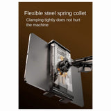 Lazy Mobile Phone Holder Universal Mobile Phone Holder on Bed Three-Section Mechanical Arm Spiral V1369-AZ3-W-11285