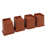 4PCS Heavy Duty Bed Chair Riser L Shaped 6in Anti Slip Furniture Extra Raiser for Bedroom V1294-YM0703-3114230002811