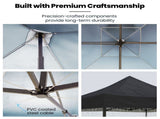 RED TRACK 3x3m Premium Pop Up Gazebo Marquee, Patented Steel Cable Canopy Support System, Wheeled V219-OTDGZWRT33KB