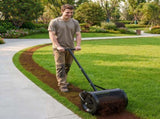 Compost Spreader, 42 cm Wide Peat Moss Spreader with T Shaped Handle, 3 Heights Adjustable, V952-GTSBJHSFMTCGW6C4X001V0