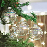 50 Wholesale Pack Glass Bauble 8cm Diameter Round Clear with Silver Cap - table or tree centrepice V382-BAUBLE8CMX50