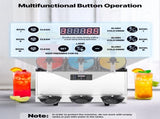 Commercial Frozen Drink Maker, 15Lx3 Triple Tank Slushy Machine, 180 Cups Stainless Steel Margarita V952-CGXXRJX315LS56A98V3
