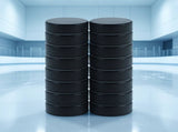 20Pcs Solid Black Ice Hockey Pucks for Enhanced Training Effect Suitable for Indoor Outdoor Sports V1369-AZ3-W-17175
